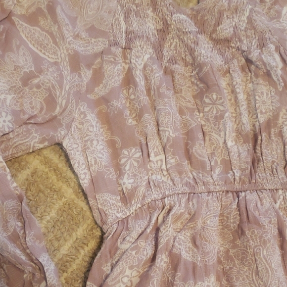 Hayden Girls Mauve Floral Long Sleeve Dress - Picture 4 of 5